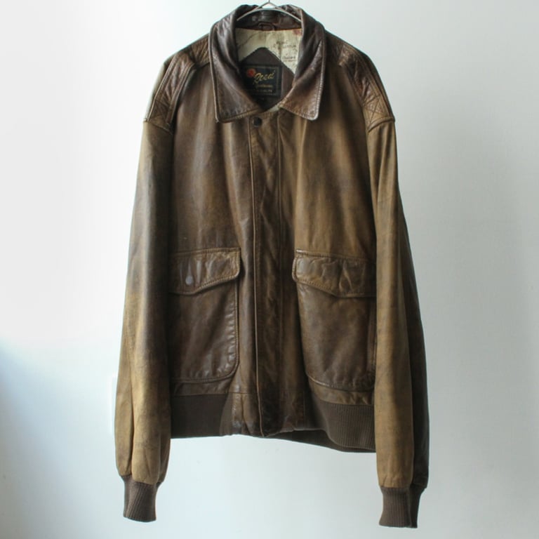 90年代 レザージャケット(90s Type "A-2" leather flight jacket)