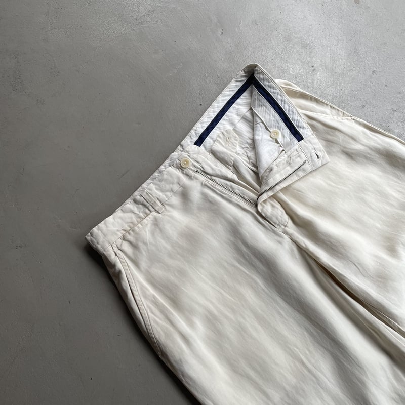 ralph lauren 90s slacks スラックス リネンシルク 90s Ralph lauren linen×silk slacks | sui & shara