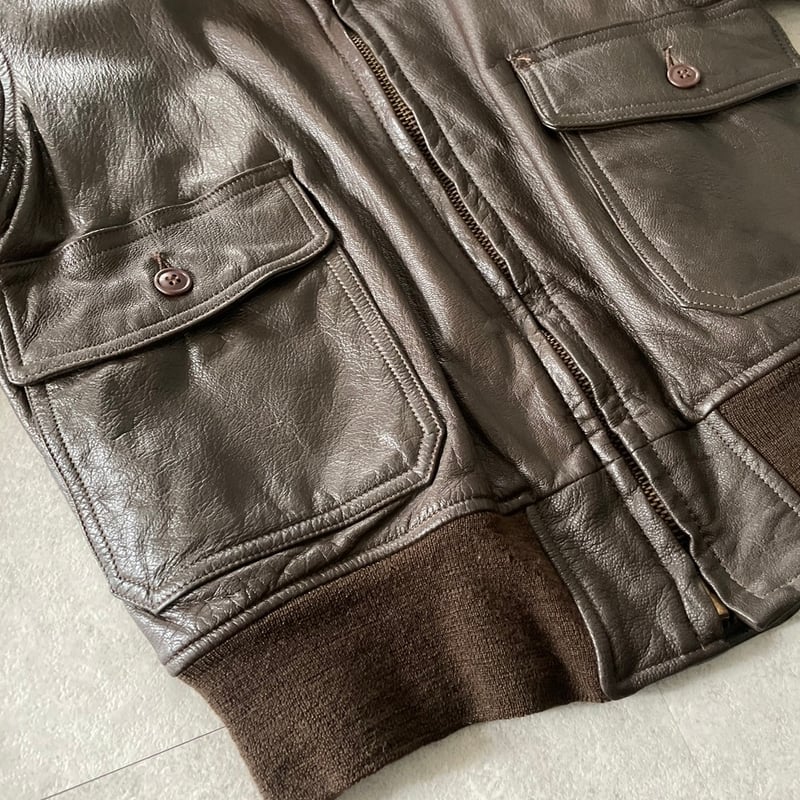 70s VINTAGE THE GENUINE LEATHER 本革 ジャケット 70s 