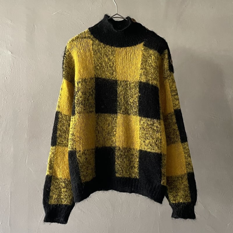 90s Henry grethel plaid mohair knit sui shara