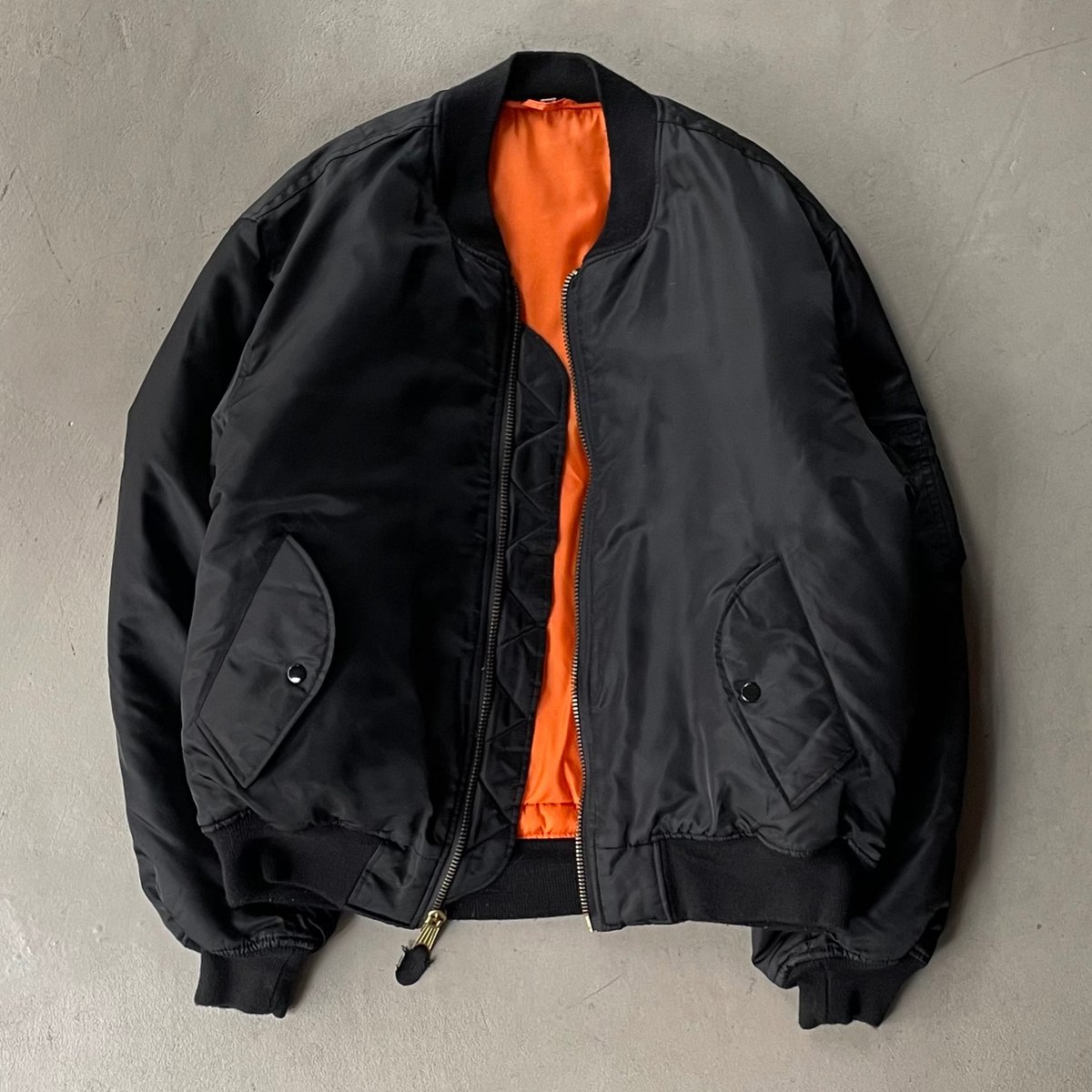 FIRE FOX フライトジャケット　MA-1 黒　ブラック　大きいサイズ　3L フォックス・アウトドア・プロダクツ FOX OUTDOOR PRODUCTS / MA