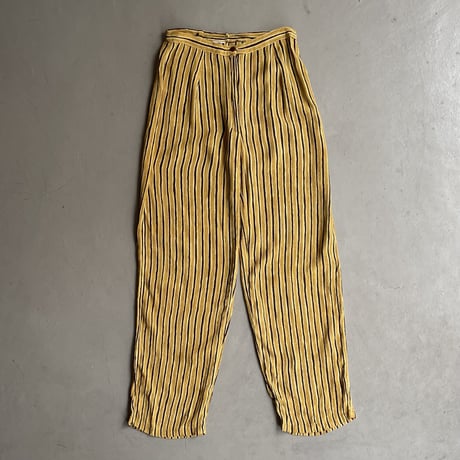 80s~ rayon mix striped pants