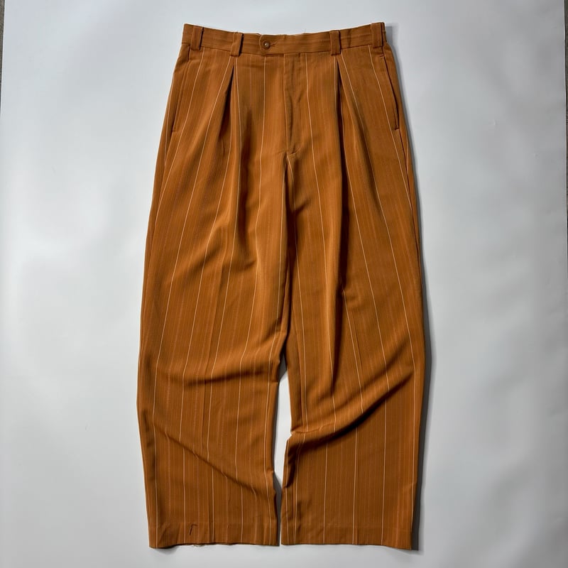90's Falcon wide silhouette striped slacks | su