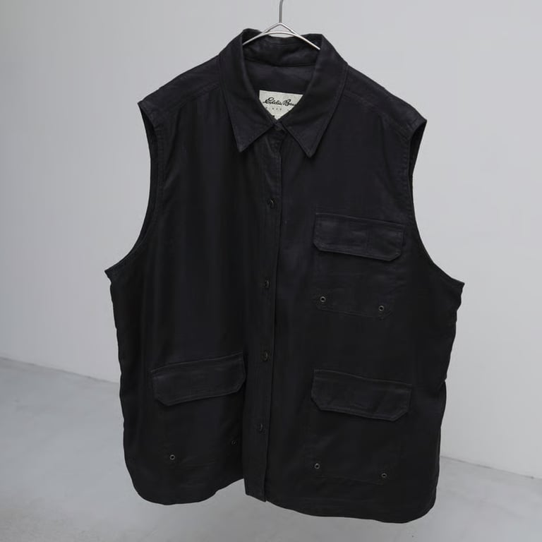 90s~ Eddie bauer linen vest｜エディーバウアー