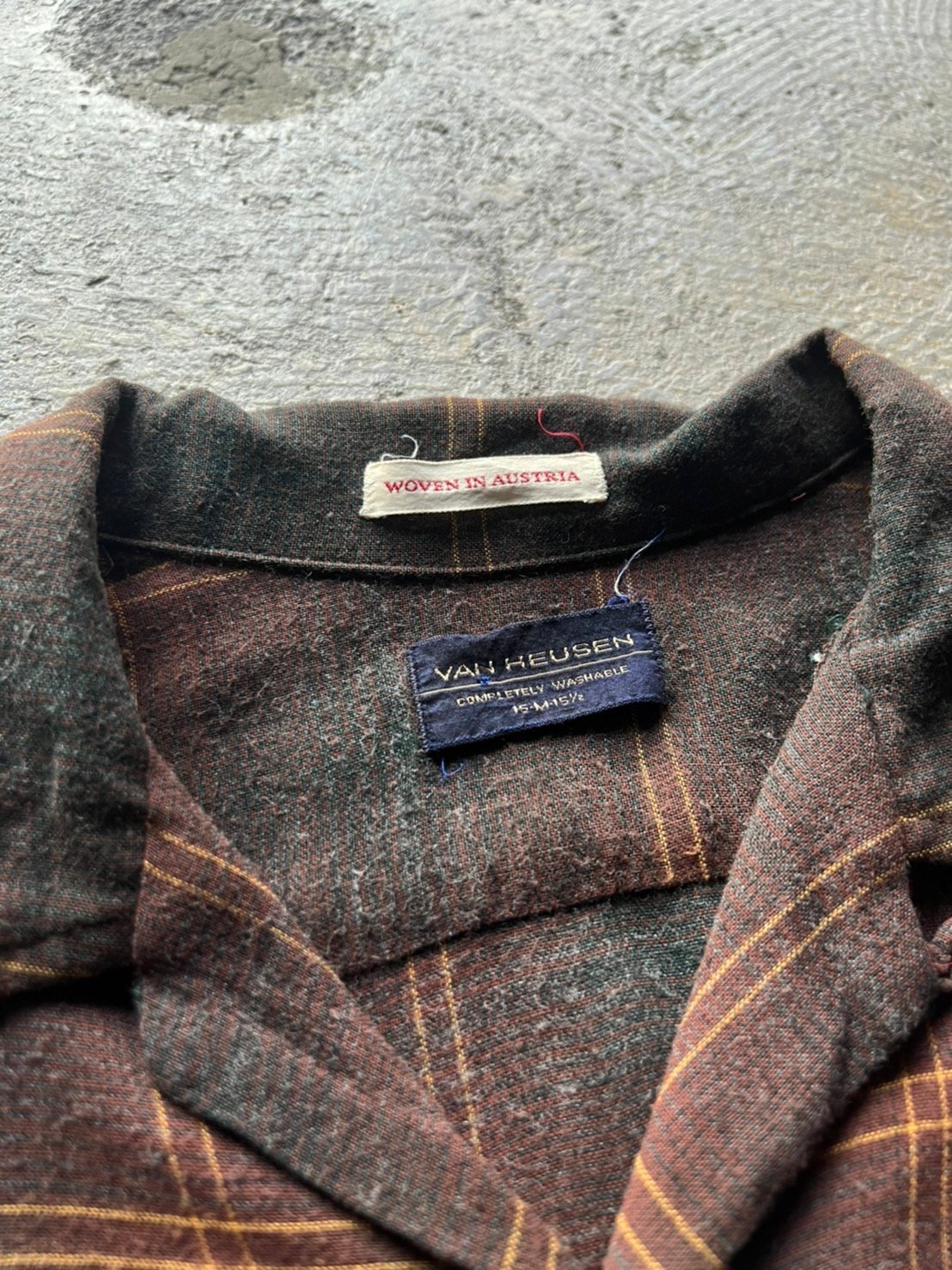 60s Van Heusen rayon ombre check shirt | sui &
