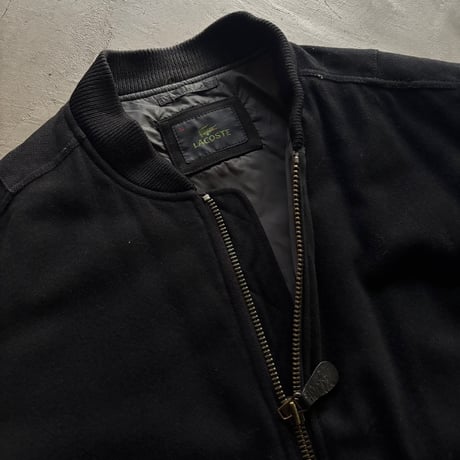 90s Lacoste type MA-1 wool jacket
