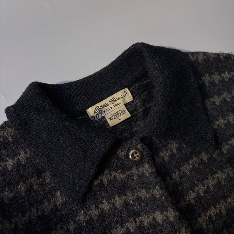 90s〜 Eddie bauer striped wool knit jacket | sui