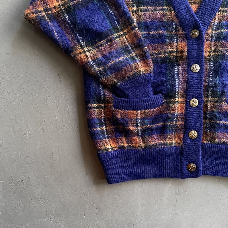 90s〜 Colter bay plaid acryl cardigan | sui & shara 