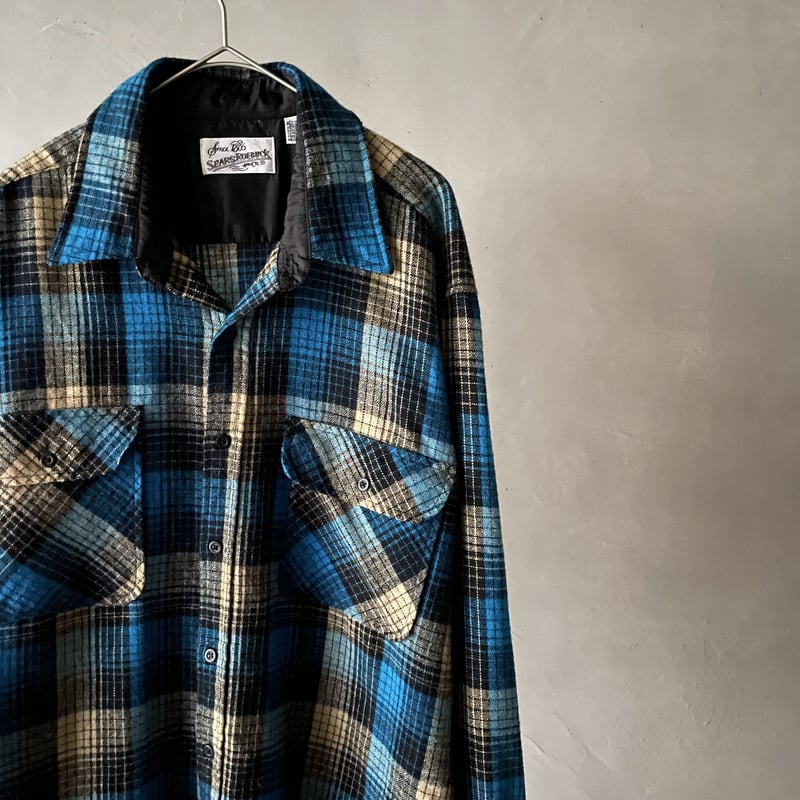 80s~ Sears ombre check acryl wool shirt | sui & 80s~ Sears ombre check acryl wool shirt | sui &