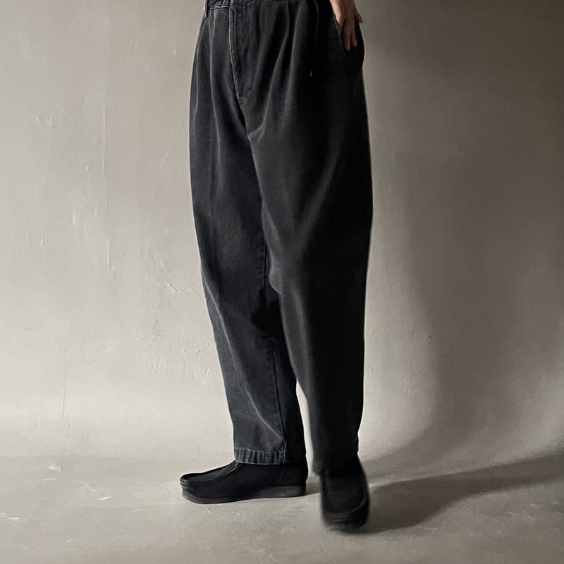 dockers ブラックデニム　スラックス　90s 新入荷】 90's DOCKERS ブラックデニムパンツ . SIZE…38