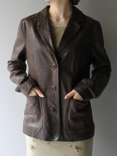 90年代 テーラードジャケット（90s Wilsons leather maxima tailored jacket）