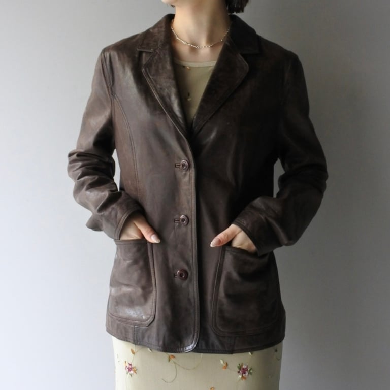 90年代 テーラードジャケット(90s Wilsons leather maxima tailored jacket)