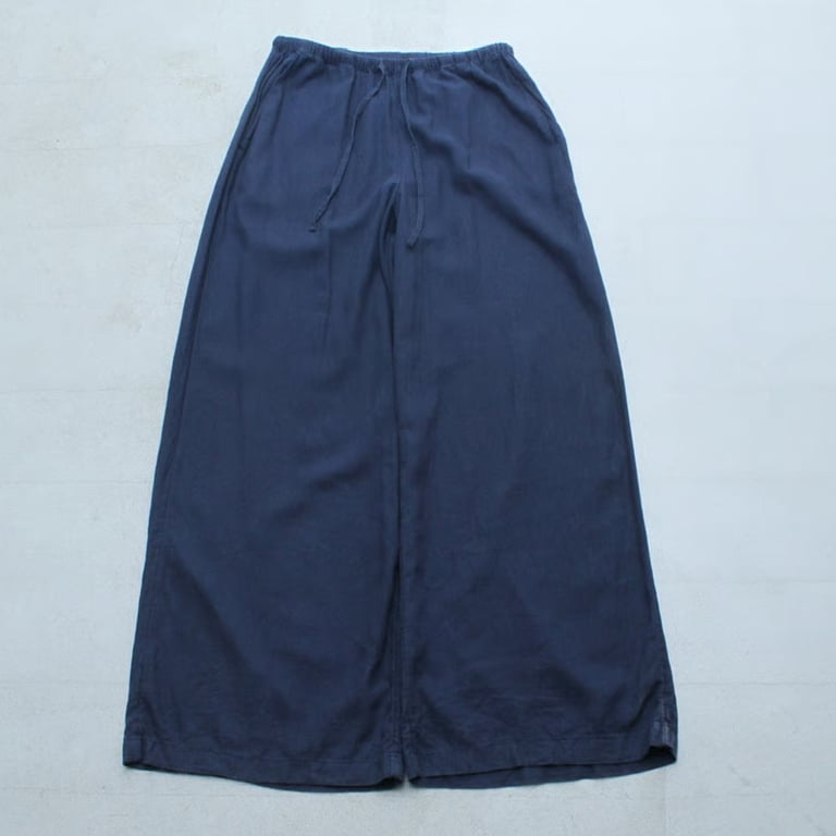 00s Linen wide silhouette easy pants