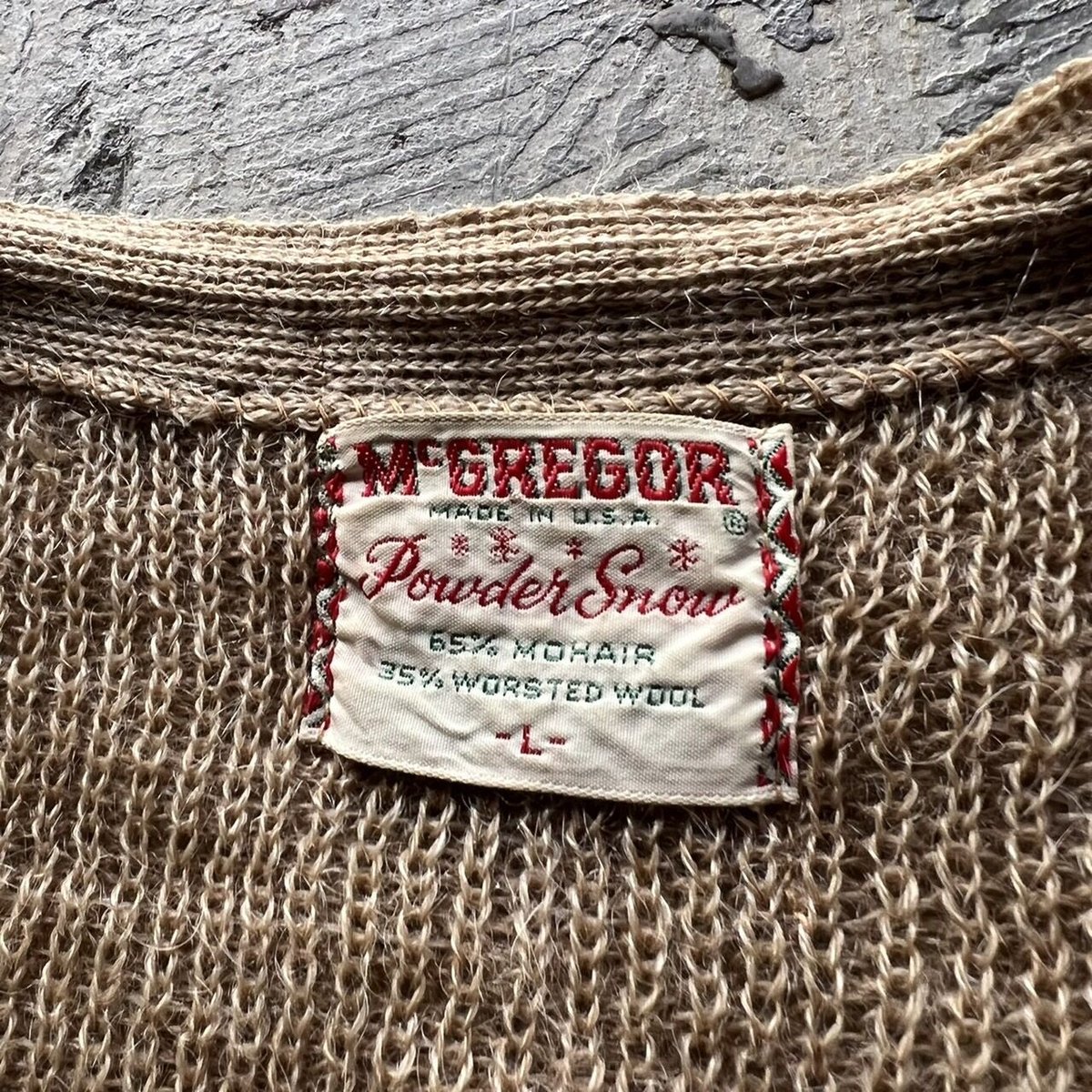 60s Mcgregor ''Powder Snow'' shaggy mohair kni 60s Mcgregor ''Powder Snow'' shaggy mohair kni