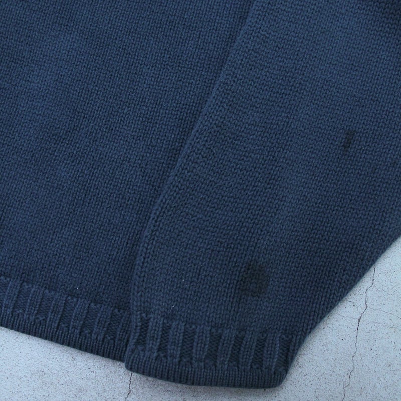 80s Eddie bauer roll-neck cotton knit sweater |