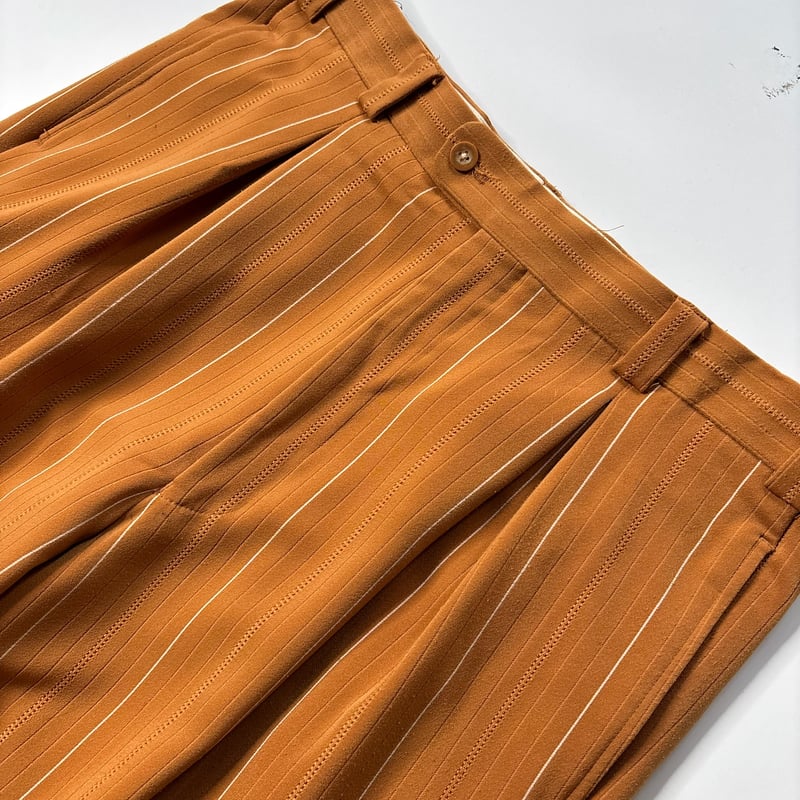 90's Falcon wide silhouette striped slacks | su