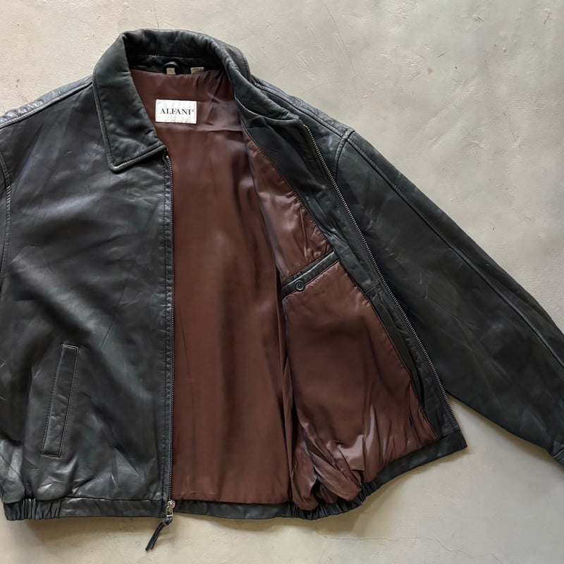 90s ALFANI 本革(レザー)ジャケット ブラウン 90s ALFANI leather jacket | sui & shara