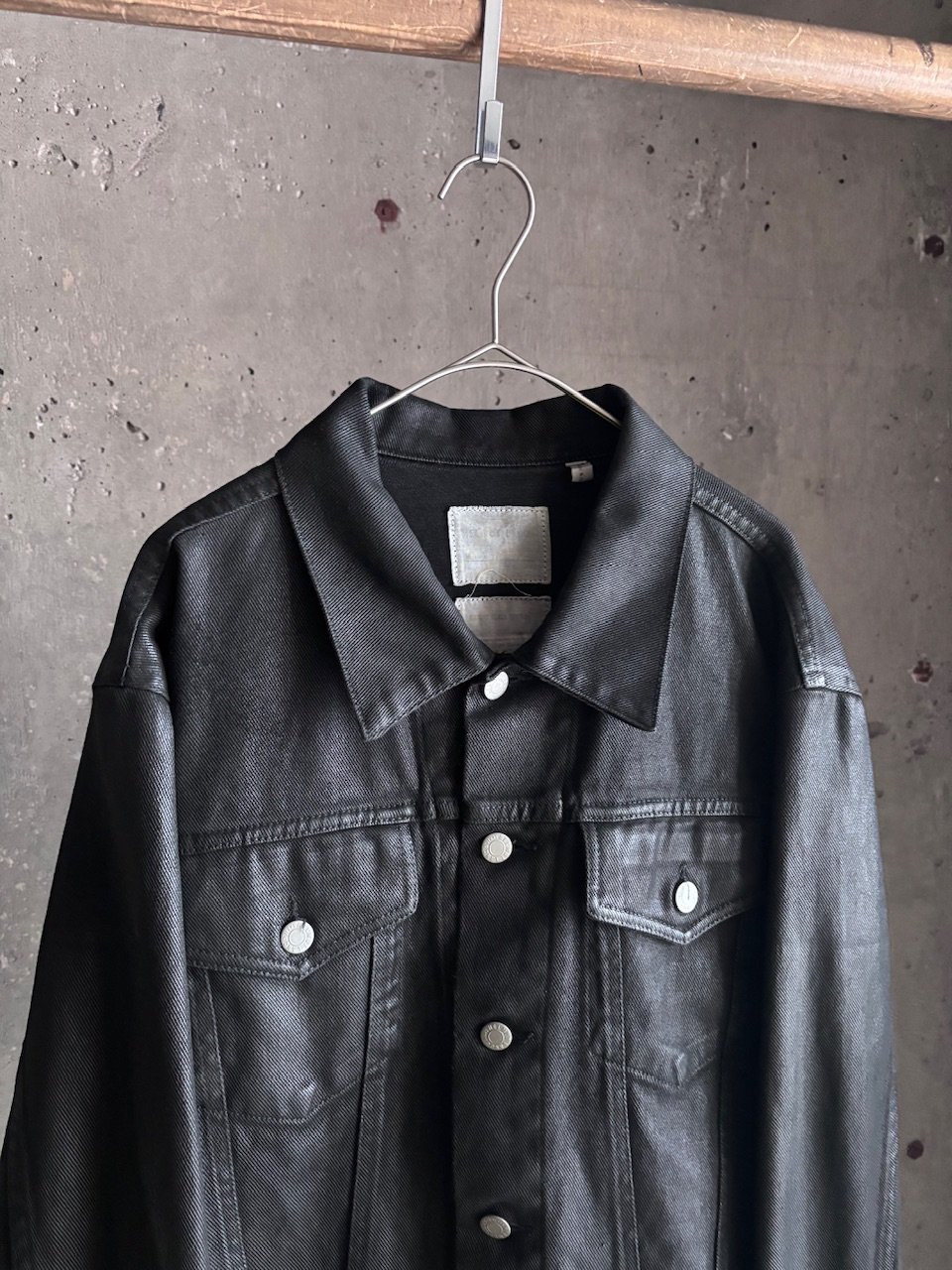 90's~ HELMUT LANG coating denim tracker jacket