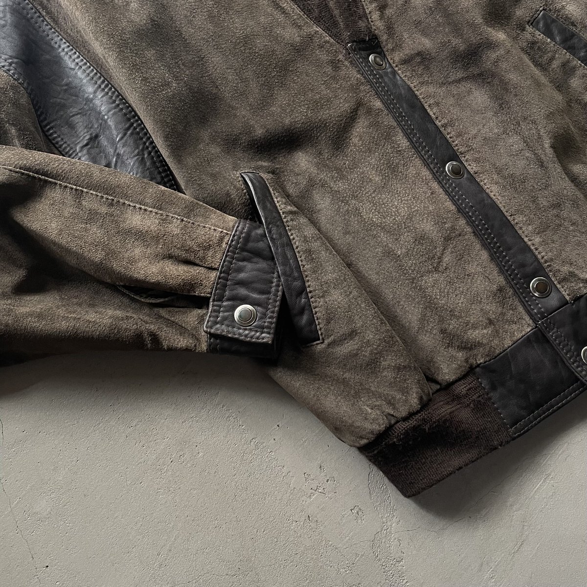 90s〜 Blas oliver leather cardigan Made in Spain