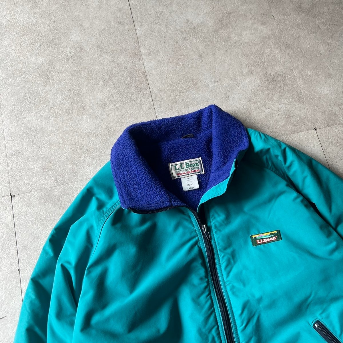 LL Bean エルエルビーン ウォームアップジャケット 90s ブルー系 ecc8163e57522396ee8d69f407db07