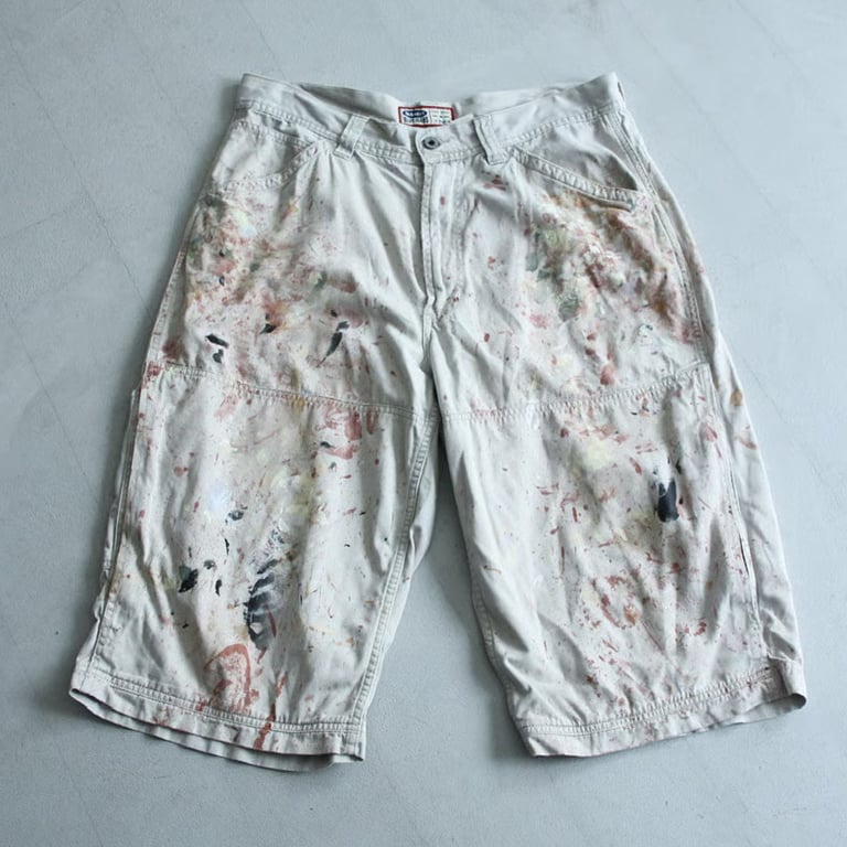 00s OLD NAVY cotton painted shorts