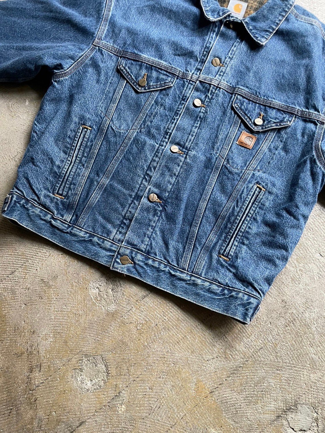 90s Carhartt trucker type denim jacket | sui & 90s Carhartt trucker type denim jacket | sui &