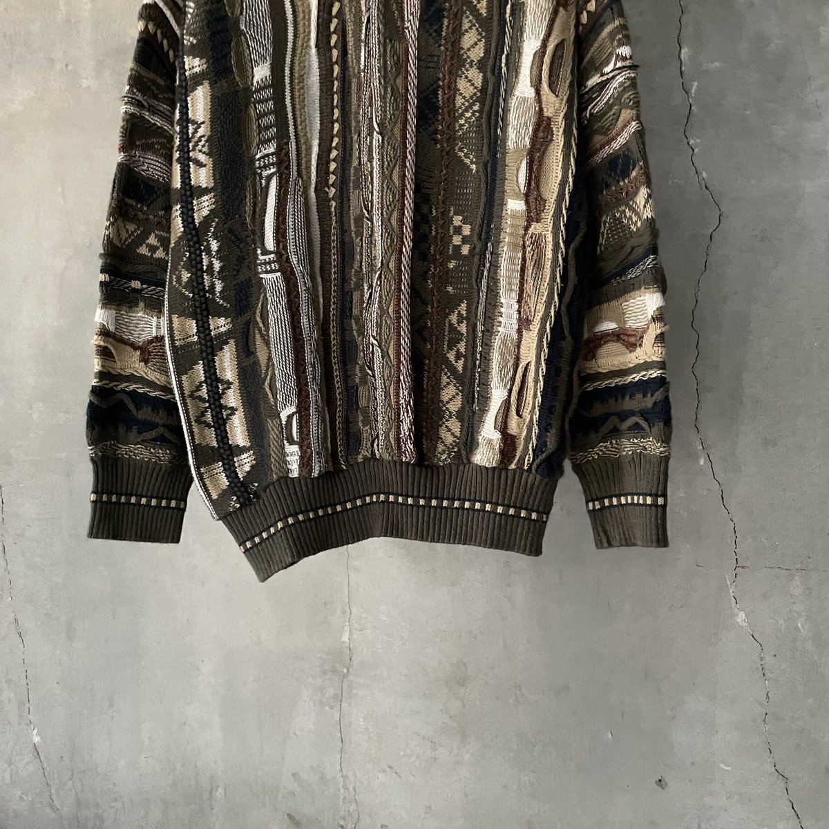 90s Giorgio di firenze 3D pattern cotton polo k