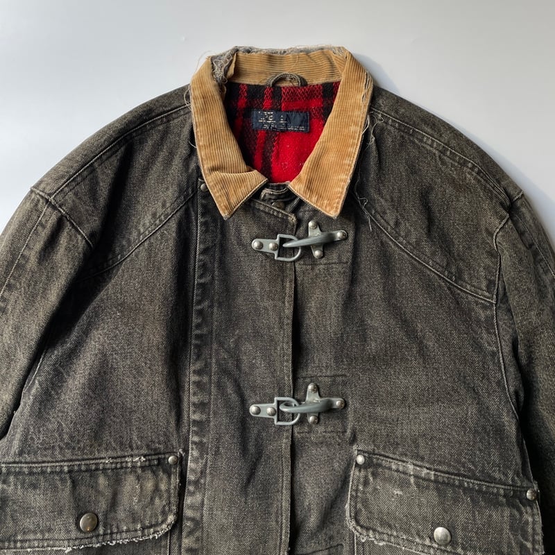 Lauren Ralph Lauren ファイヤーマンジャケット ブラックデニム 90s Ralph Lauren black denim fireman jacket 