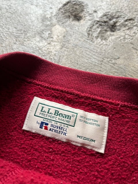 90s L.L. Bean × Russell Athletic W name sweat s 90s L.L. Bean × Russell Athletic W name sweat s