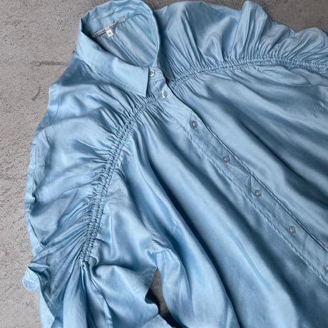 Gather sleeve L/S shirt