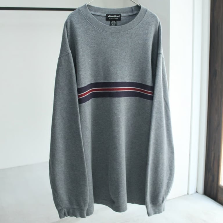 90s Eddie bauer line design cotton knit sweater｜エディーバウアー