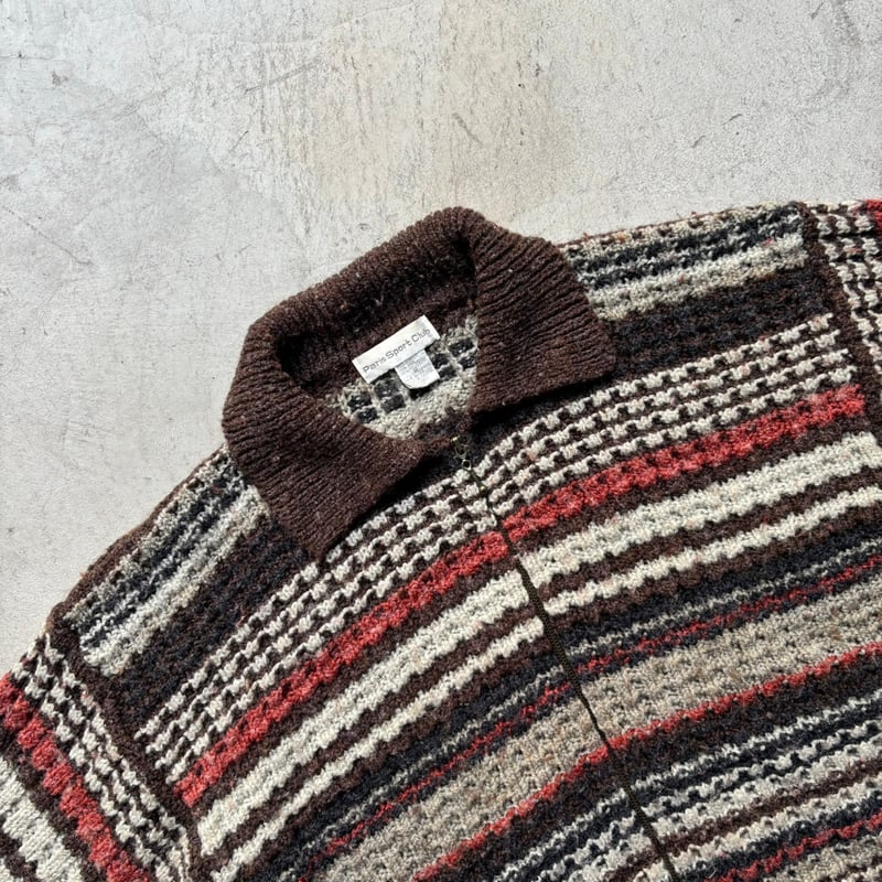 90s Paris sport club zip-up knit jacket | sui &