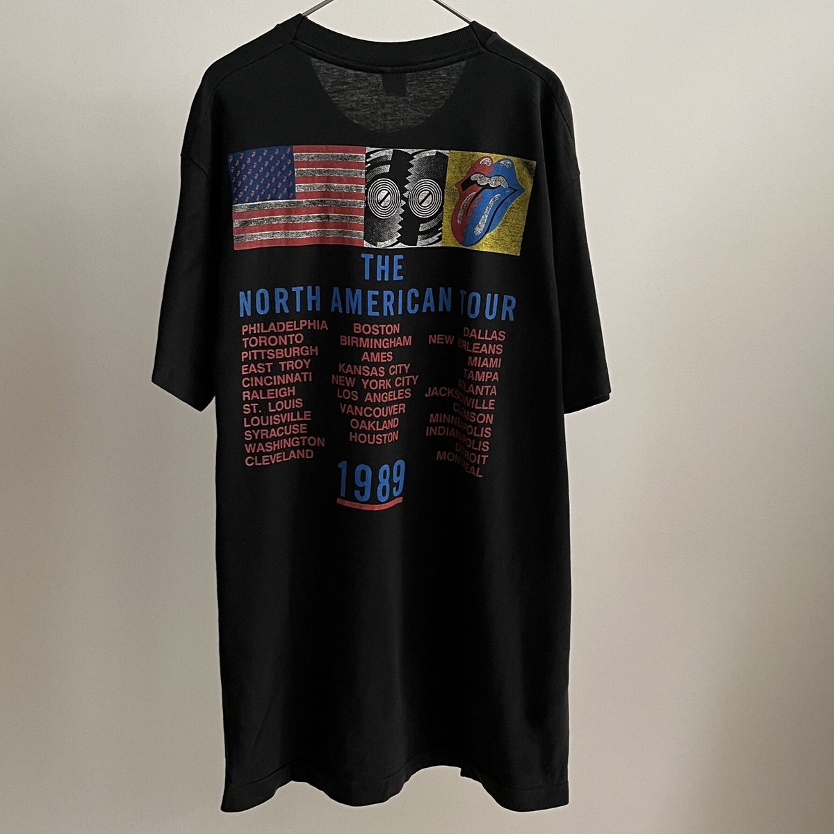80s Rolling stones steel wheel tour print tee 80s Rolling stones steel wheel tour print tee