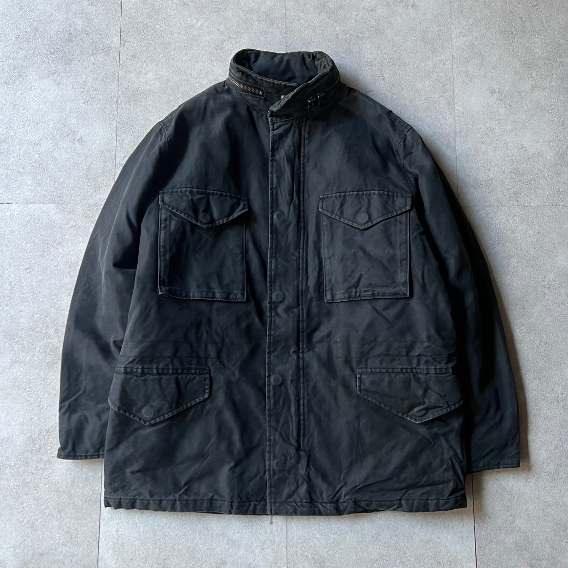 BANANA REPUBLIC　M-65 ジャケット レザー　ブラック　無地 00s Banana republic M-65 type field jacket | su