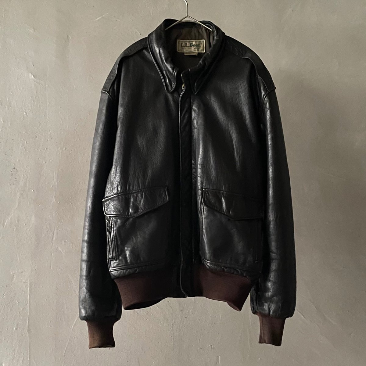 80s L.L.Bean A-2 type leather jacket ''Thinsu 80s L.L.Bean A-2 type leather jacket ''Thinsu