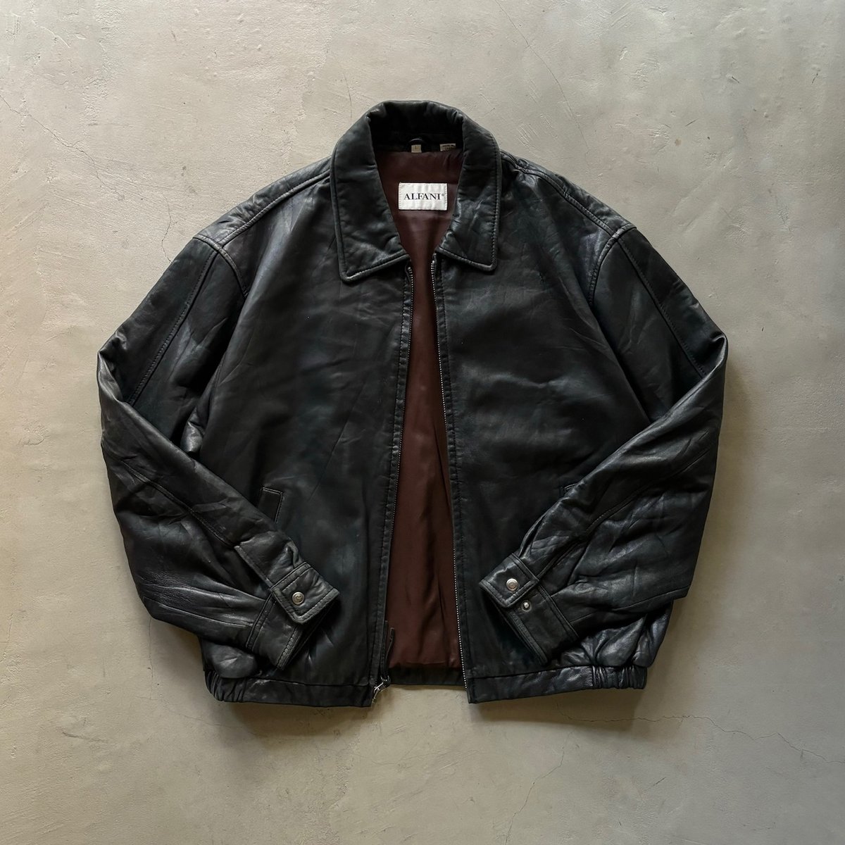 90s ALFANI 本革(レザー)ジャケット ブラウン 90s ALFANI leather jacket | sui & shara