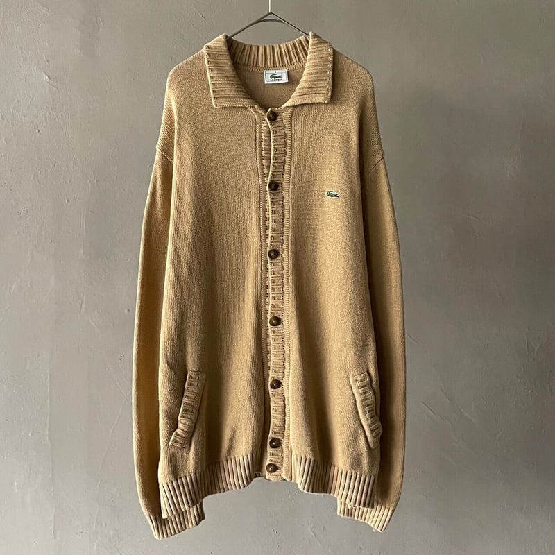 ラコステ　80s カーディガン 希少 80s 青ワニ LACOSTE IZODラコステ カーディガン - メルカリ