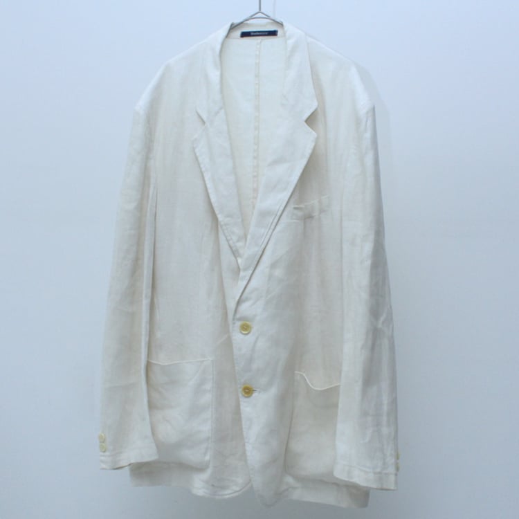 80s~ Burberry's linen fablic tailored jacket｜バーバリー