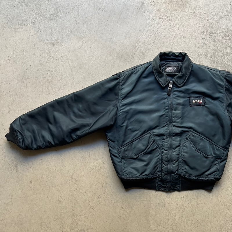 美品 90s ショット フライトジャケット CWU-R ダークネイビー Rare Schott 90s Vintage Reissue CWU-R Flight Jacket XXL