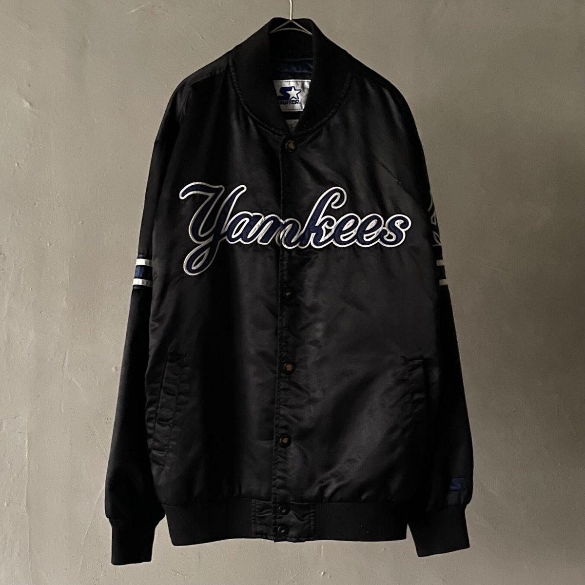 kd様　専用　New York Yankees Starter ジャケット M STARTER NEW YORK YANKEES VARSITY SATIN FULL-SNAP JACKET