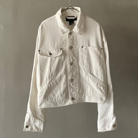 〜90s Ralph Lauren polo country white denim jacket