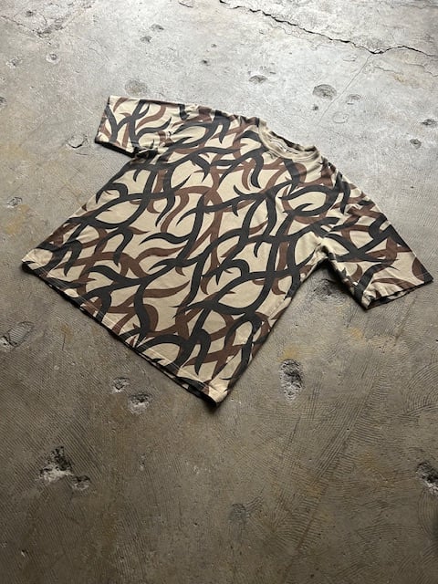 90s ASAT tribal camouflage full print tee | sui