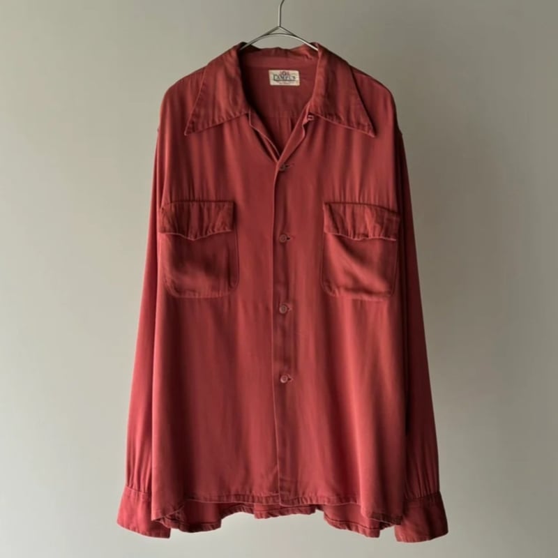 50s Campus rayon gabardine open collar shirt | 50s Campus rayon gabardine open collar shirt |
