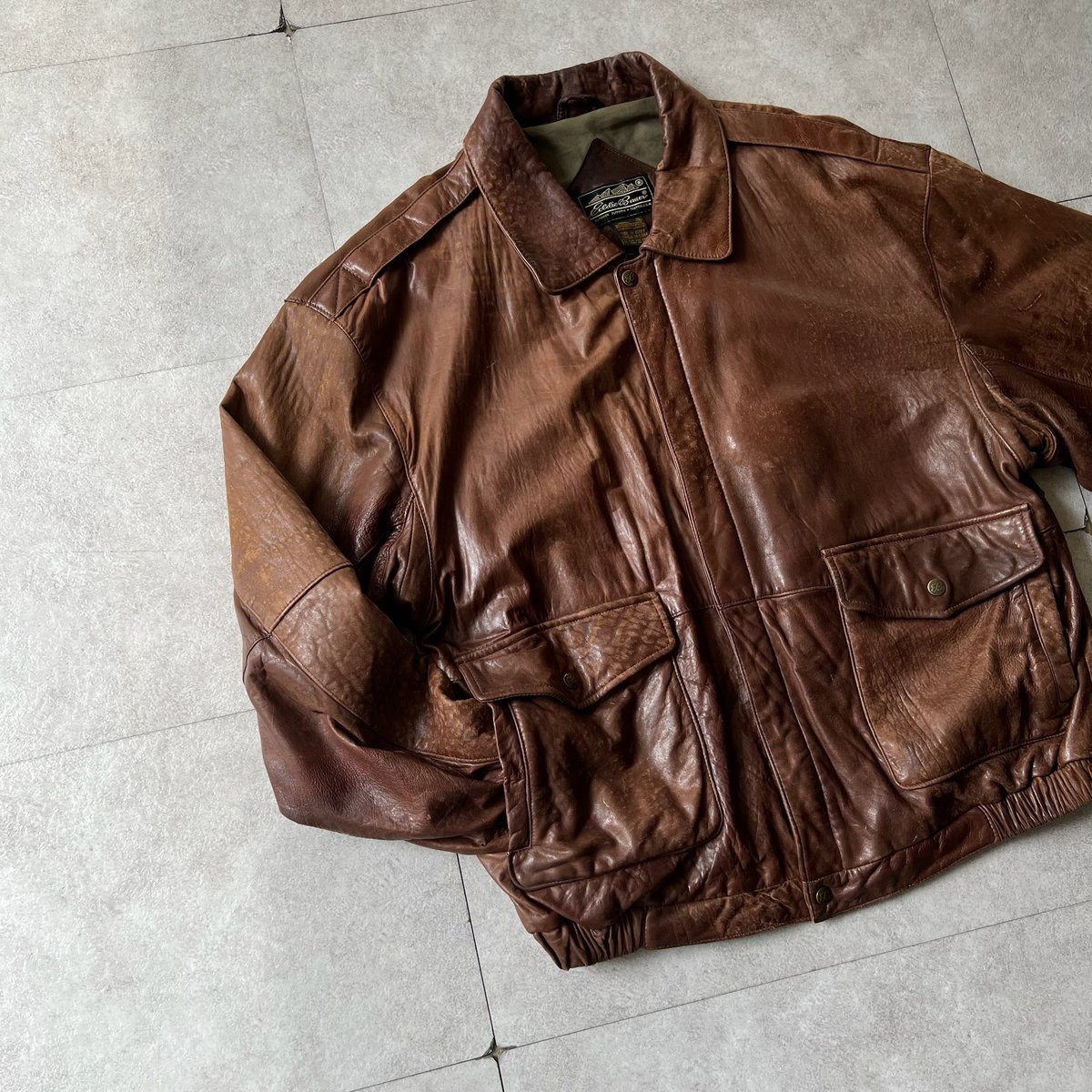 Eddie Bauer A2 ジャケット ヴィンテージ 80s Eddie Bauer A-2 type leather jacket | sui &