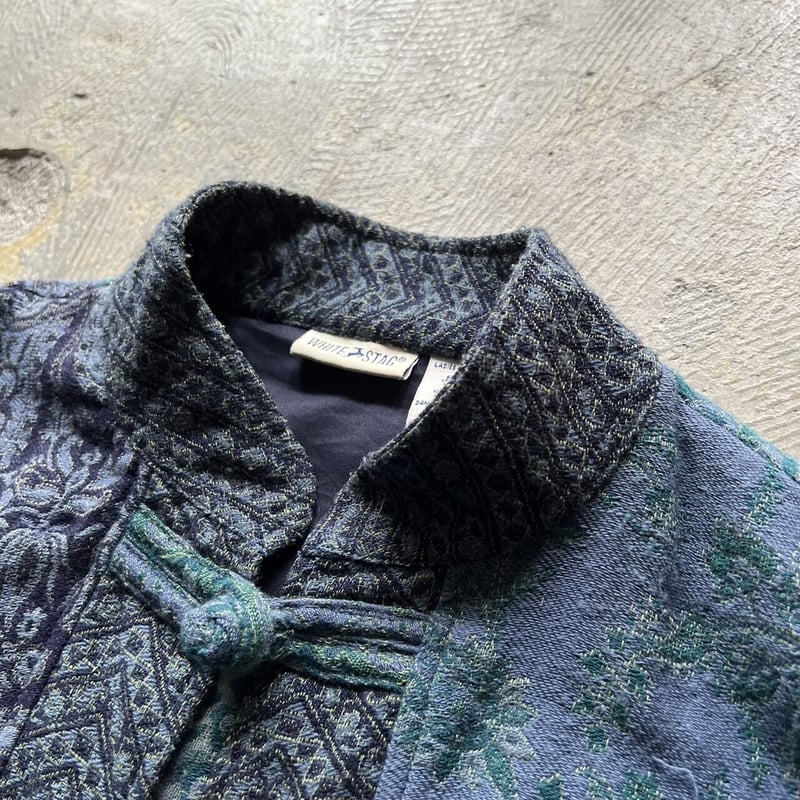 OHGA ホワイト フラワージャガードジャケット JACQUARD JACKET | OHGA