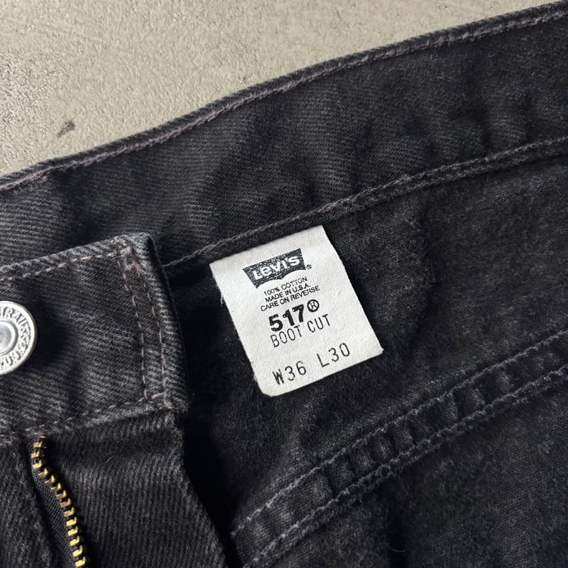 90s Levi's 517 black denim pants “made in USA”