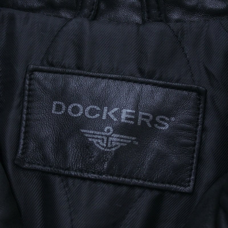 【最終値下】dockers ラムレザージャケット　90s 00s レザーブルゾン 1990's DOCKERS ラムレザー もちもち スウィングトップブルゾン
