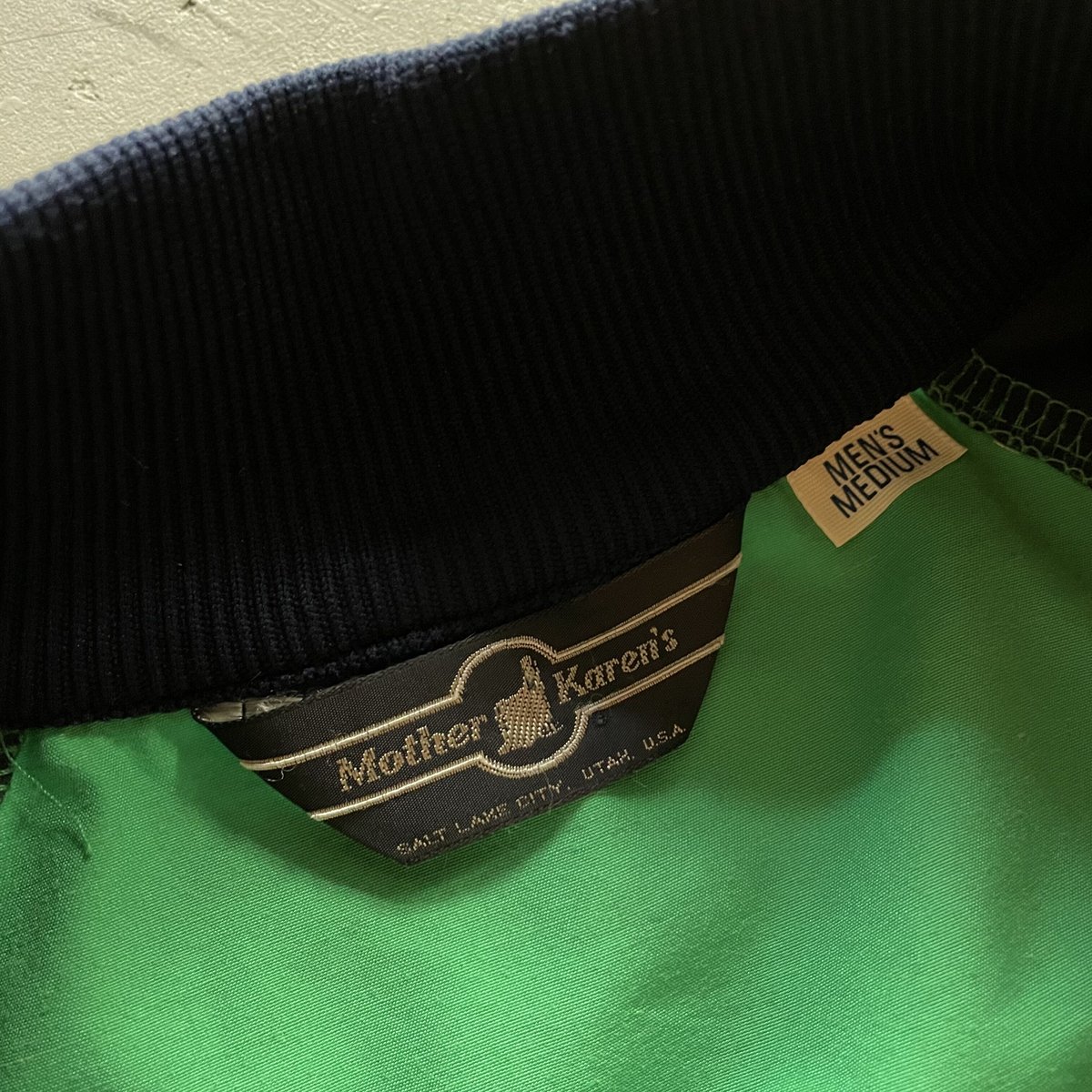 80s Mother karens cotton nylon half zip ski pul