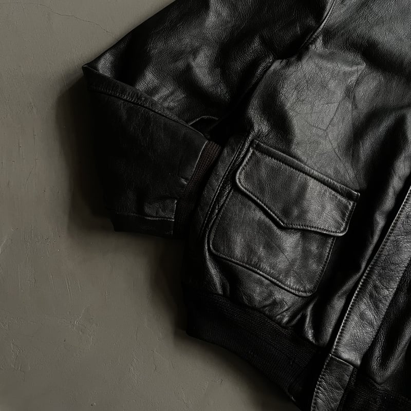 80s~ A-2 type leather flight jacket | sui & shara 80s~ A-2 type leather flight jacket | sui & shara
