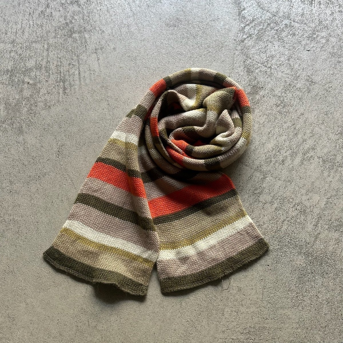 MSGM マフラー made in Italy 新品 Acryl × wool striped muffler made in Italy | su